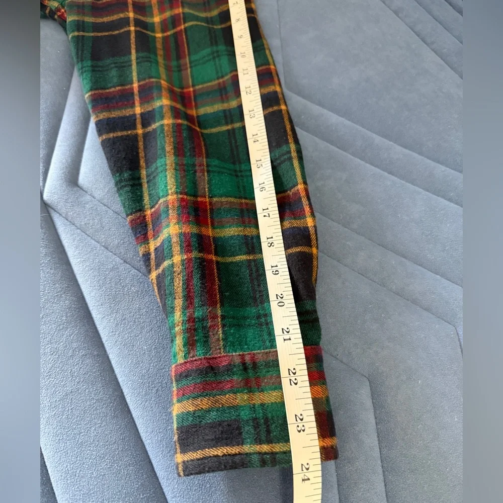 Levi’s Green Plaid Flannel Shirt Tartan Button Front Relaxed Fit S
